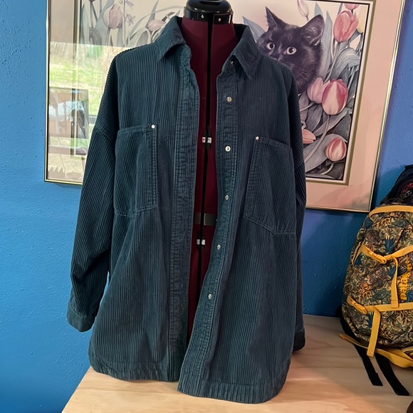 Oversized button down long sleeve Corduroy - Picture 2 of 11